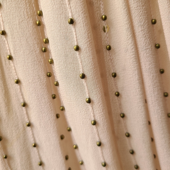 Reiss silk blouse w/ beading, silk lining - sz 10 - Picture 5 of 14